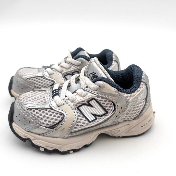 New Balance 530 Bungee Toddler Sneaker Shoes Silver/White/Gray Size US5 EU21 - Picture 1 of 11